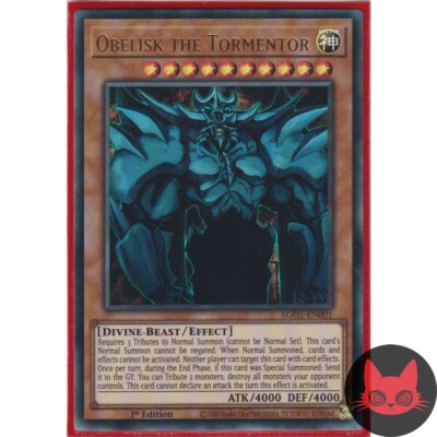 Yugioh Obelisk the Tormentor EG01-EN001 Ultra Rare 1st Edition NM-image