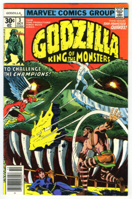 Marvel Godzilla #3 1977 7.5 VF- OW/W pages. Copy C-image