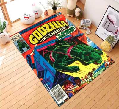 Godzilla,Comic Rug,Godzilla Pattern, Godzilla Themed, Godzilla Decor-image