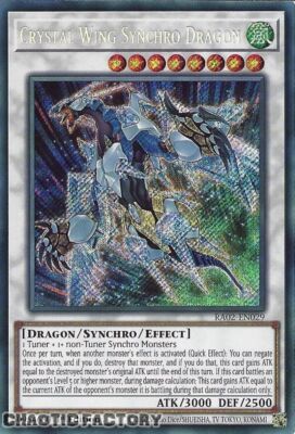 YUGIOH RA02-EN029 Crystal Wing Synchro Dragon Secret Rare 1st Edition NM-image