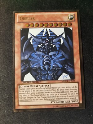 Obelisk the Tormentor - GLD4-EN030 Rare Missing Name Misprint LP-image