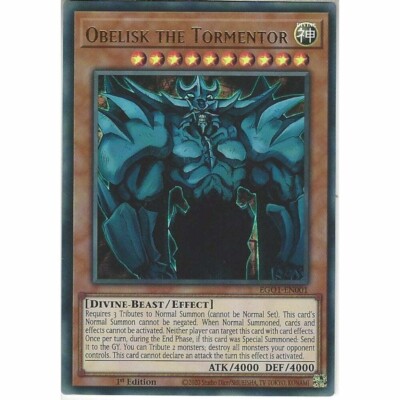 EGO1-EN001/LDK2-ENS02 Obelisk the Tormentor 1st Edition Ultra Rare YuGiOh-image