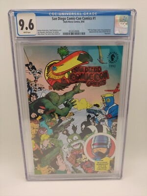 SAN DIEGO COMIC-CON #1 CGC 9.6 WHITE PAGES DARK HORSE COMICS 1992-image