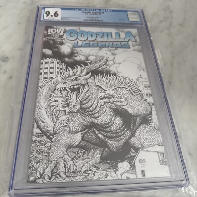Godzilla Legends 1 Retailer Incentive Sketch 2011 Variant IDW Comic Book CGC 9.6-image