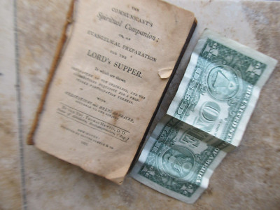 Early Antique 1811 Leather Book, SPIRITUAL COMPANION, New Haven Conn., Religion-image