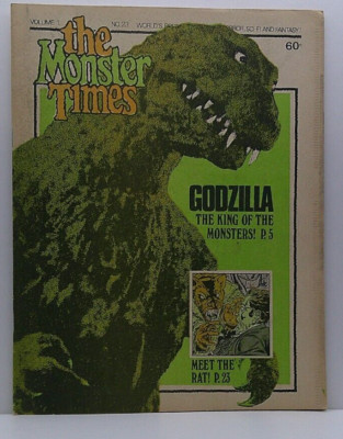 MONSTER TIMES #23 JUNE 1973 GODZILLA GALLERY FILMOGRAPHY RAT BY TOM SUTTON-image