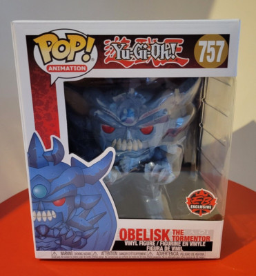 AS-IS Funko Pop! #757 Yu-Gi-Oh! Obelisk the Tormentor Ebgames Sticker Box Damage-image