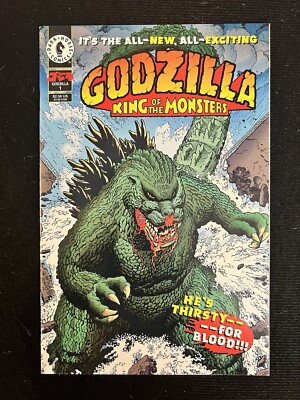 GODZILLA KING OF THE MONSTERS #1 (1995) - 9.4 NM NEAR MINT (DARK HORSE COMICS)-image