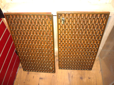 Fisher / ARS 11C Speakers - PAIR SPEAKER GRILL GRILLS - LATTICE STYLE-image