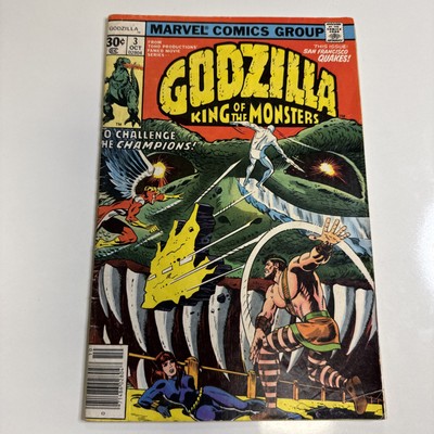 GODZILLA KING OF THE MONSTERS # 3 | VG | THE CHAMPIONS | MARVEL COMICS 1977-image
