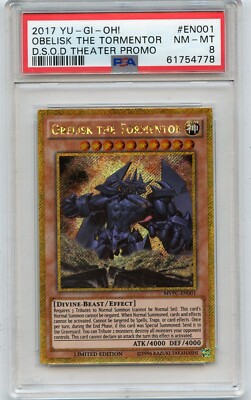 2017 YU-GI-OH! #EN001 OBELISK THE TORMENTOR D.S.O.D. THEATER PROMO - PSA 8 (778)-image