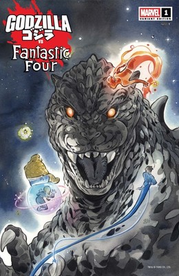 Godzilla Vs. Fantastic Four #1 Peach Momoko Variant (Marvel Comics May)-image