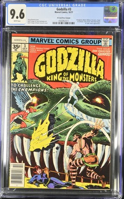 Godzilla #3 - Marvel Comics 1977 CGC 9.6 SINGLE HIGHEST 35 CENT VARIANT-image