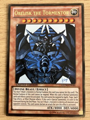 Yugioh Obelisk the Tormentor GLD4-EN030 Limited Gold Rare NM-image