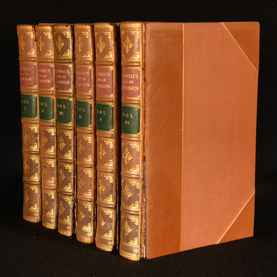1887 6vol Boswell's Life of Johnson Edited by George Birkbeck Hill-image