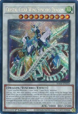 Yugioh! Crystal Clear Wing Synchro Dragon - RA04-EN059 - Secret Rare - 1st Editi-image