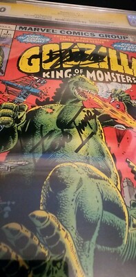 1st Godzilla #1 CGC 8.0 Not 9.8 Still High Grade SIGNED Stan Lee and Herb Trimpe-image