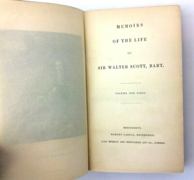 1837 Vol 1 Memoirs Life Sir Walter Scott Bart 1771-1804 Book Illustrated Leather-image