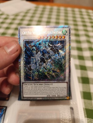 Crystal Wing Synchro Dragon RA02-EN029 Quarter century secret rare 1st edition-image