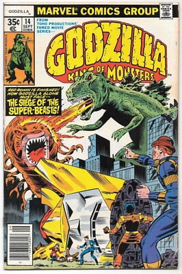 Godzilla #14 Marvel Comics 1978 FN/+ Herb Trimpe Dum Dum Dugan Shield App Bronze-image