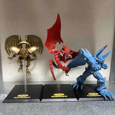 YuGiOh Monsters LEGION The Egyptian Gods Slifer Ra Obelisk Figure 3体 Set-image