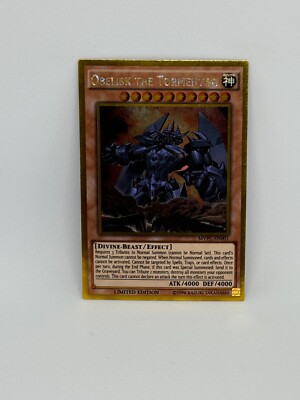Yugioh Card Obelisk the Tormentor MVPC-EN001 GOLD RARE Limited Ed. NM-image