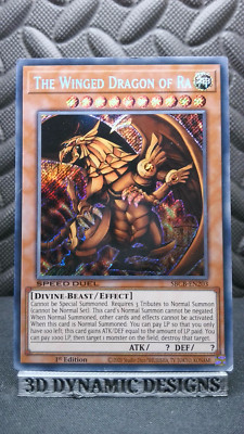 | Yugioh The Winged Dragon of Ra SBCB-EN203 1st Edition Secret Rare LP 🔥 |-image