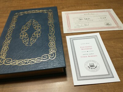 Signed Founding Mothers By Cokie Roberts Easton Press Leather Bound 1st Edition-image