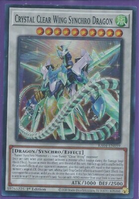 Yugioh Crystal Clear Wing Synchro Dragon Super Rare RA04-image