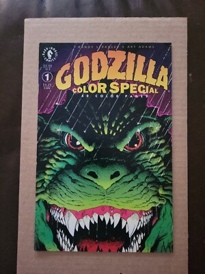 Godzilla Color Special #1 NM Arthur Adams Cover Rare HTF Dark Horse Comics 1992-image