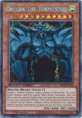 Yu-Gi-Oh Card - SBCB-EN202 - OBELISK THE TORMENTOR (secret rare holo) - NM/Mint-image