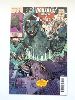Marvel GODZILLA VS FANTASTIC FOUR (2025) #1 Bradshaw Variant NM (9.4) Ships FREE-image