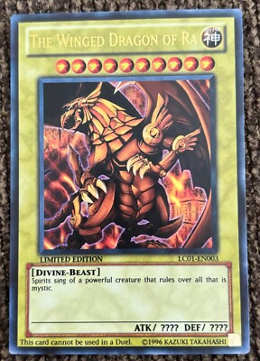 1996 winged dragon of Ra Yu-Gi-Oh Card Kazuki Takahashi-image