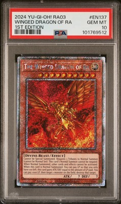 2024 YU-GI-OH! RA03-QUARTER CENTURY BONANZA THE WINGED DRAGON OF RA PSA 10-image