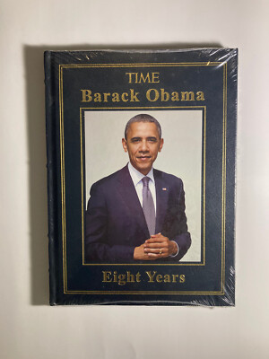 Eight Years of Barack Obama Time Magazine Easton Press New Leather Gold-image