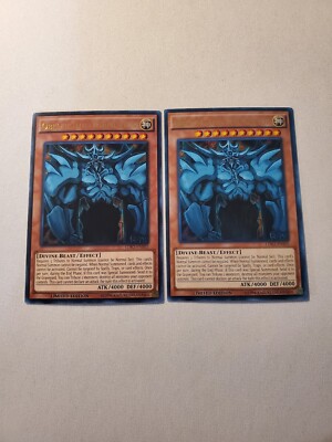Yugioh - Obelisk the Tormentor LDK2-ENS02 NM Limited Ultra Rare x2-image