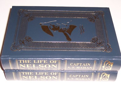 easton press LIFE OF NELSON Sea Power of Great Britain -Captain A T Mahan 2 vols-image
