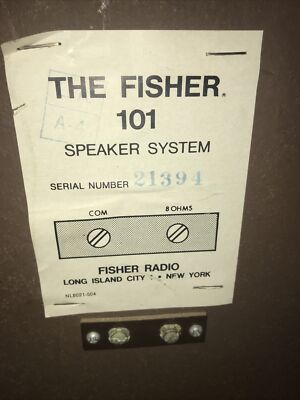 1970s - The Fisher 101 - Speaker - Single - Tested-image