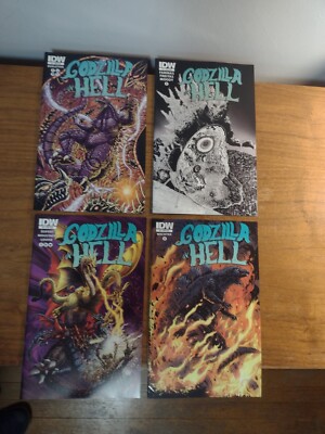GODZILLA IN HELL # 2 3 4 & 5 IDW COMICS 2015 SUB SUBSCRIPTION VARIANT COVERS-image
