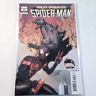 Marvel Comics Miles Morales: Spider-Man #24 Romy Jones Godzilla Variant NM 9.4-image