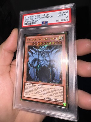 GEM 💎 MINT PSA 10 LOW POP Obelisk The Tormentor Gold Sec Rare 1st Ed PGLD-EN030-image