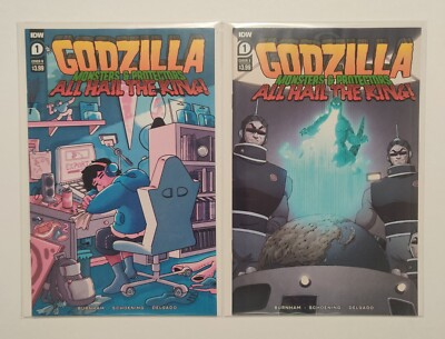 Godzilla Monsters Protectors All Hail King  #1 Cover A B Variant Set IDW 2022 NM-image