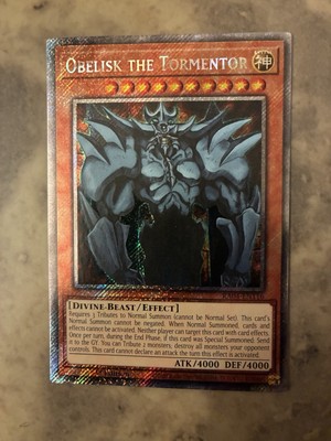 Yugioh! TCG - Obelisk the Tormentor - Platinum Secret Rare - RA04-EN116 Stampede-image