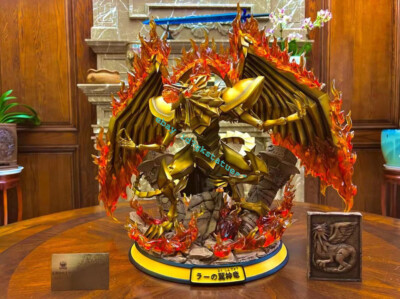 Fire Phoenix Studio Yu Gi Oh! The Winged Dragon of Ra Resin GK Painted  In Stock-image