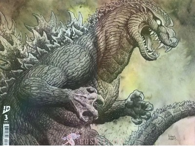 GODZILLA MONSTERPIECE THEATER #3 • 2025 MEGACON ART  ADAMS FOIL EXCLUSIVE • NM+-image
