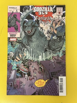 🦖 GODZILLA VS. FANTASTIC FOUR #1 Nick Bradshaw  VARIANT Bagged & Boarded 🐶-image