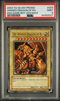 2003 YU-GI-OH! PROMO ENGLISH GAME BOY ADVANCE #003 THE WINGED DRAGON OF RA PSA 9-image