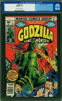 Godzilla #1 CGC 9.8 Marvel 1977 Key Bronze! In King Kong Movie M12 796 cm bin pr-image