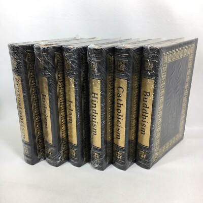 SEALED Easton Press WORLD'S GREAT RELIGIONS 6 vol Buddhism Catholicism Islam NEW-image