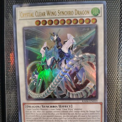 Crystal Clear Wing Synchro Dragon (Secret Rare) RA04-EN059  Stampede 1st Edition-image